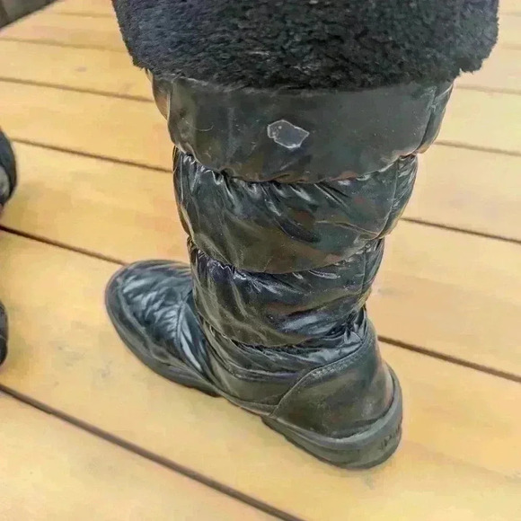 Pajar Black Kids Winter Snow Boots Girls Waterproof Thermal Nylon Size 3 - Picture 3 of 8